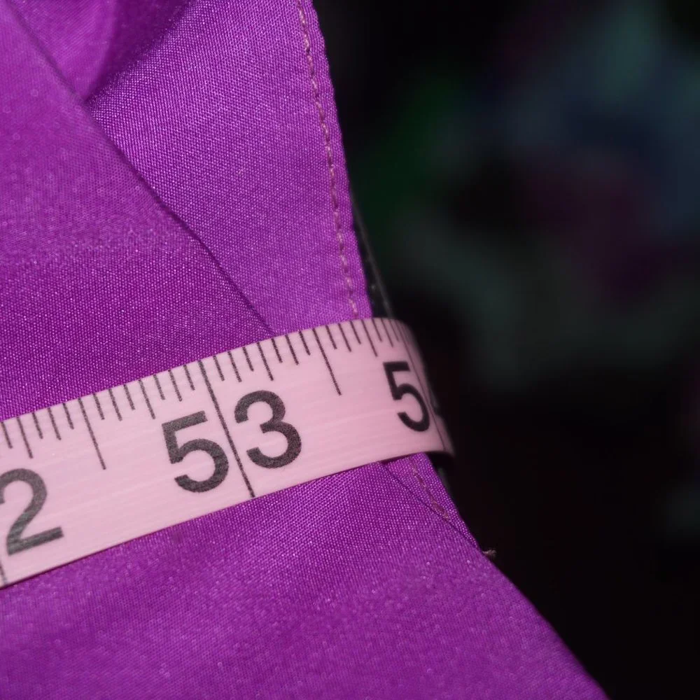 Vintage 80s Purple Peplum Strapless Maxi Dress - Picture 10 of 10